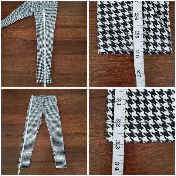 Old Navy Women's Size S Black & White Houndstooth Mid-Rise Leggings - Picture 8 of 8